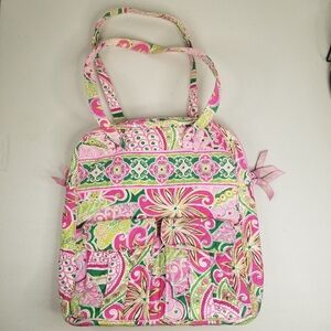 VERA BRADLEY Pinwheel Pink Tall Tote Purse Bag.